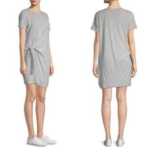 Vince Classic Stripe Side-Tie Dress, White/Black Size S EXCELLENT! Retail $225